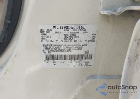 2007 Lincoln Mkx из США, поврежденный, VIN 2LMDU68C87BJ35338